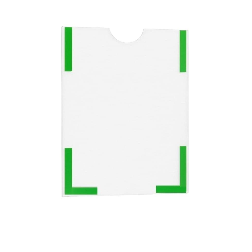 Display Vertical Porta Folha A4 Acrílico SEM FILETE com Dupla Face – Parede/Porta/Avisos/ Escritório