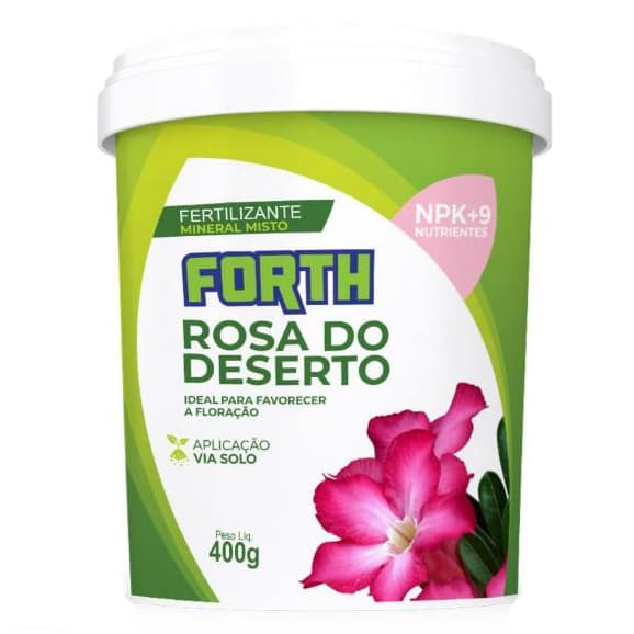 Adubo Fertilizante Forth Rosa do Deserto 400g - Jardineira Completo NPK+9 Jardinagem Completa