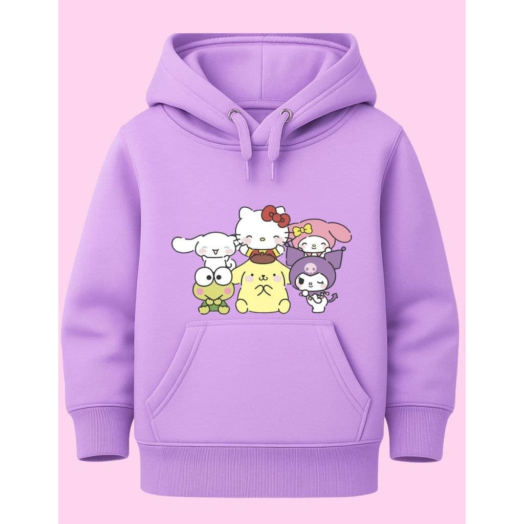 Moletom Infantil gatinha e sua turma Flanelado Canguru Unisexx Blusa Casaco - Envio imediato
