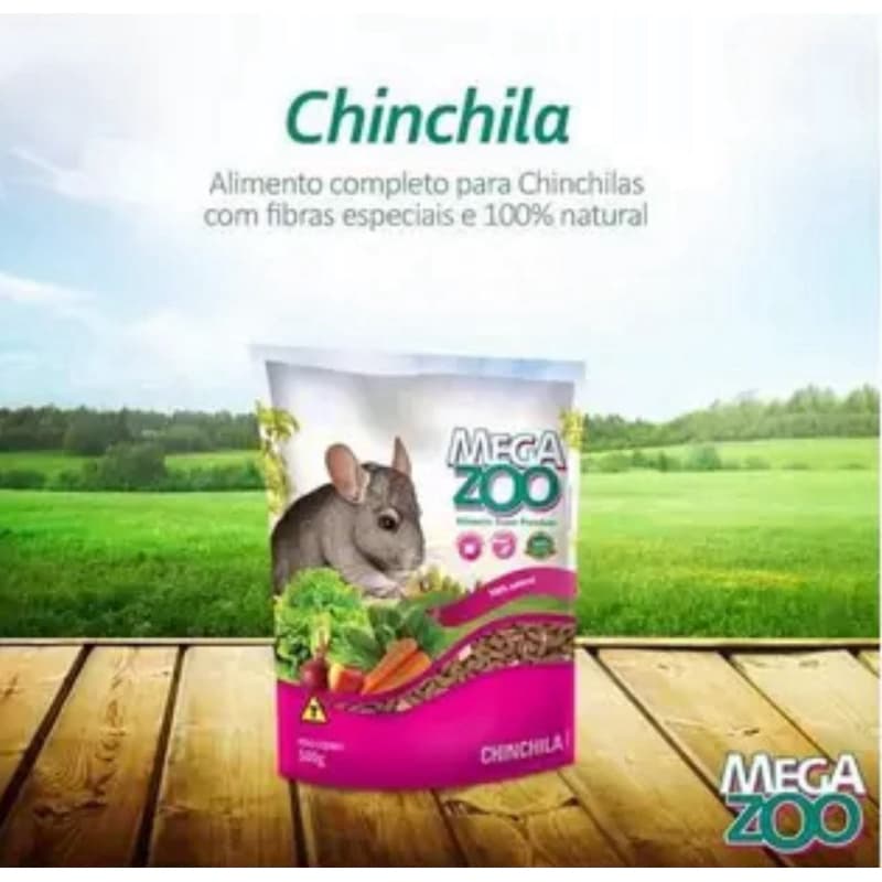 MEGAZOO EXTRUZADA CHINCHILA 500G