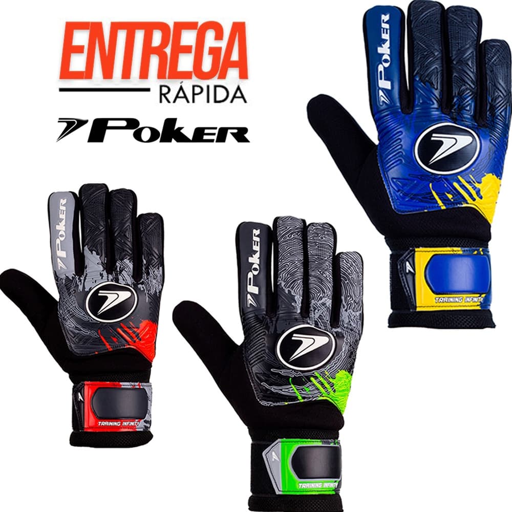 Luva Goleiro Futebol ADULTO Poker Training Infinity Original