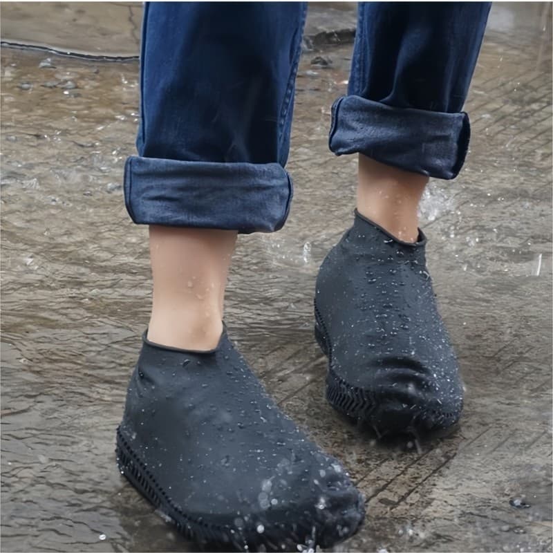 Protetor De Sapato Calçado Silicone Impermeável Para Chuva Tênis Antiderrapante Reutilizável M
