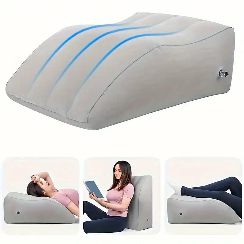 Almofada Inflável Apoio Pé Pernas Portátil Cunha Elevada Travesseiro