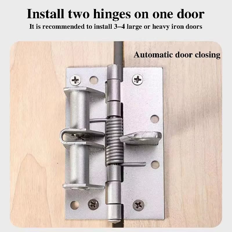 Dobradiças de Fecho de Porta Automático de Aço Inoxidável com Mola Ajustável