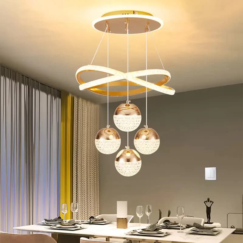 Lustre moderno minimalista para sala quarto e escada iluminação residencial elegante com design criativo