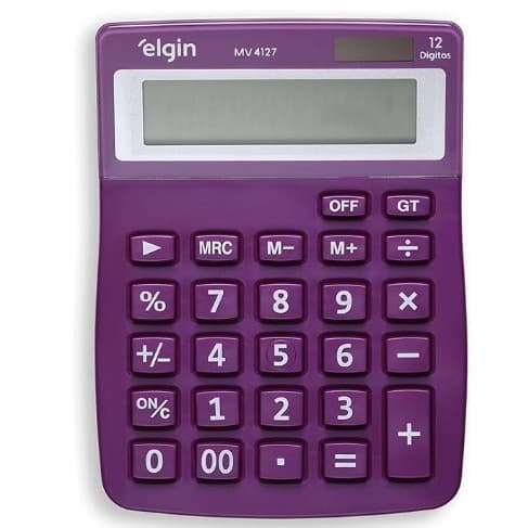 Calculadora De Mesa 12 Dígitos Roxa Mv4127 Elgin