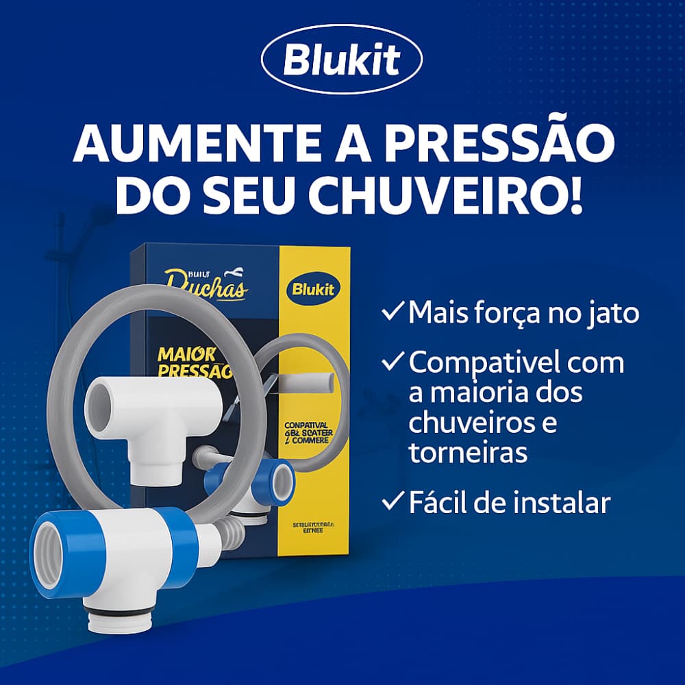 Válvula Blukit Duchão Alternadora de Pressão p/ Torneiras e Chuveiros