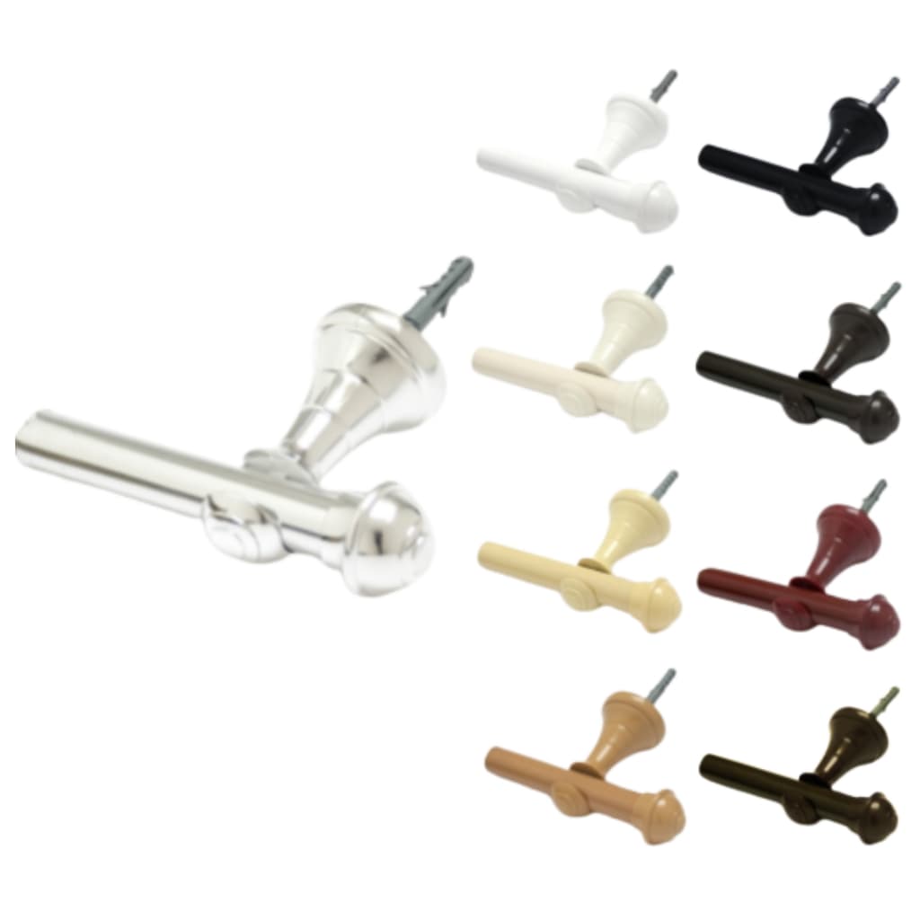 Kit Varão Cortina 2,00 Metros 19mm Varias Cores Simples