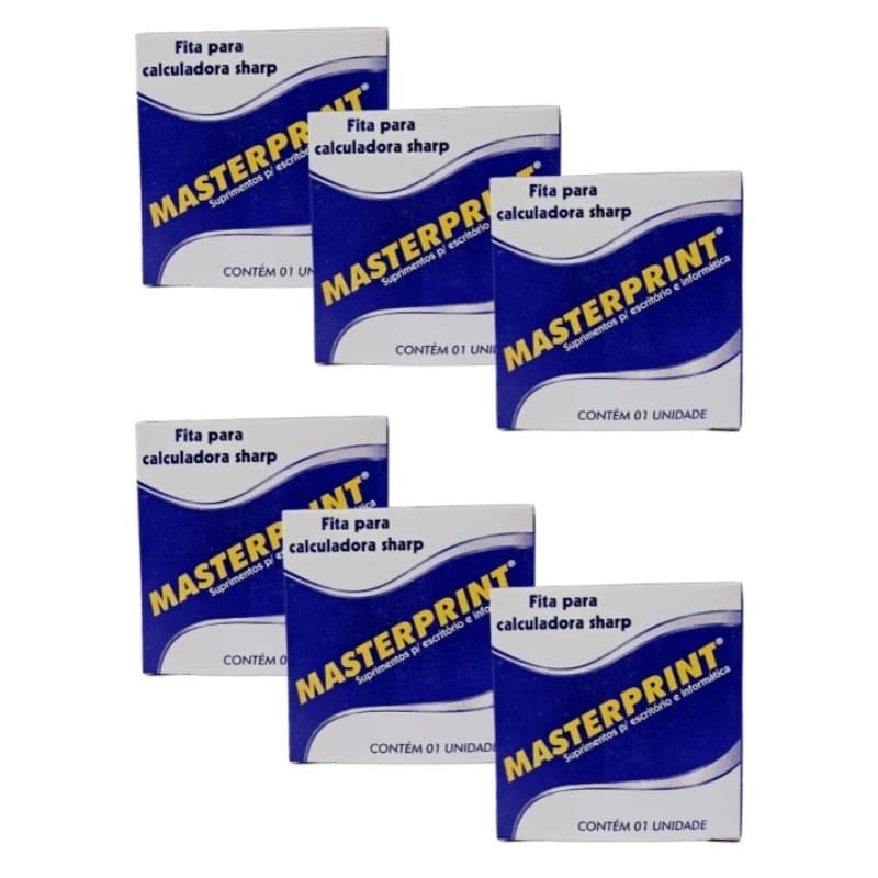 6 Fitas Máquina De Calcular Preto/vermelho Sharp Masterprint