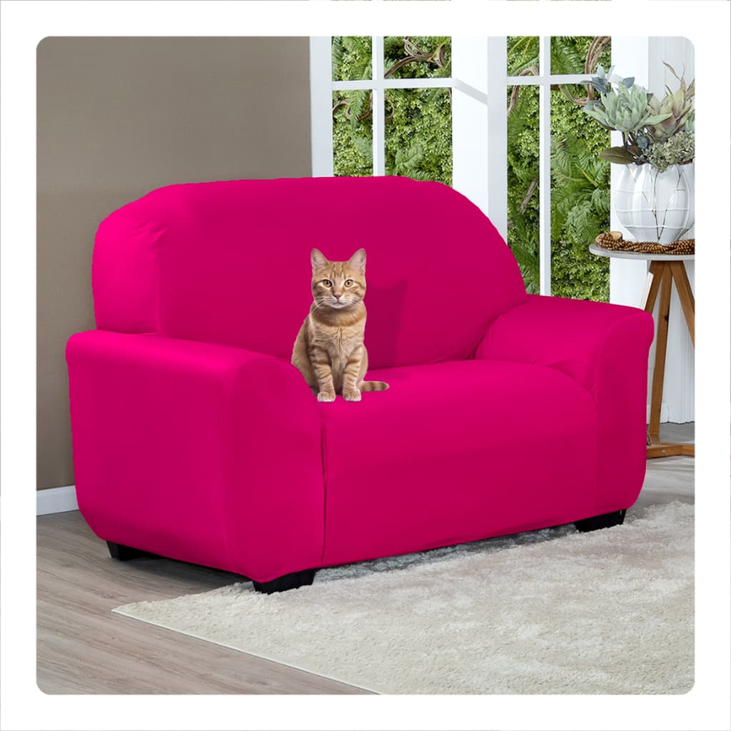 Capa De Sofá Lisa Avulsa 2 Lugares Spandex Coladinha