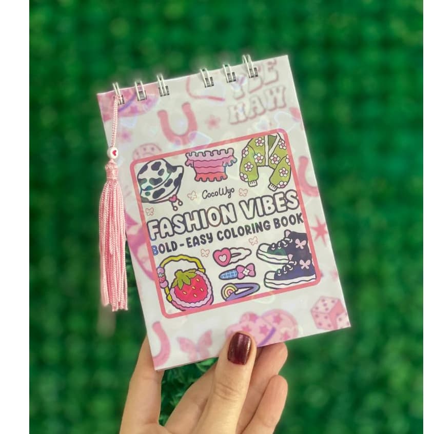 Mini livro de colorir - tamanho A6 -  bold and easy - capa dura