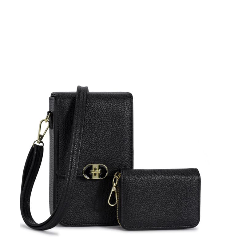 Bolsa Feminina Transversal 2 em 1 porta cartão, porta celular