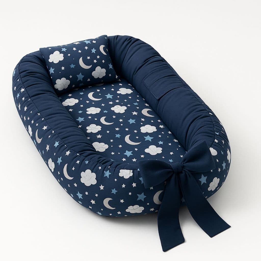 Ninho Redutor de Berço Menina Menino Bebe Enxoval Almofada Grande Rosa Azul Safari