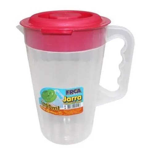 Jarra Plástica Canelada Com Tampa 1750ml  Água Suco Erca Plast