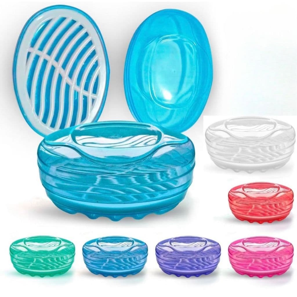 Saboneteira com Fecho de Encaixe e Grade Anti umidade Design Moderno e Funcional Cores Sortidas