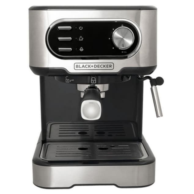 Cafeteira Black&Decker CE1100G 1,5L 1100W Espresso Gourmand Gris 127V Preto Inox