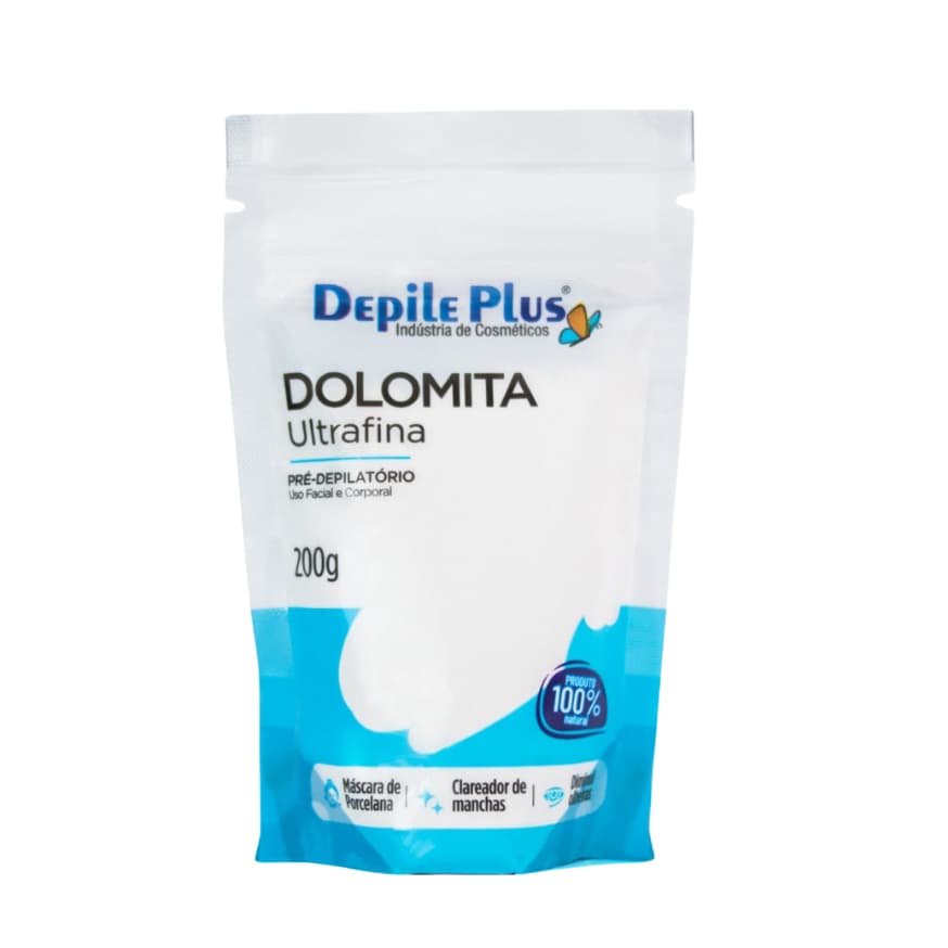 Dolomita em Pó 200g 100% pura Depile Plus