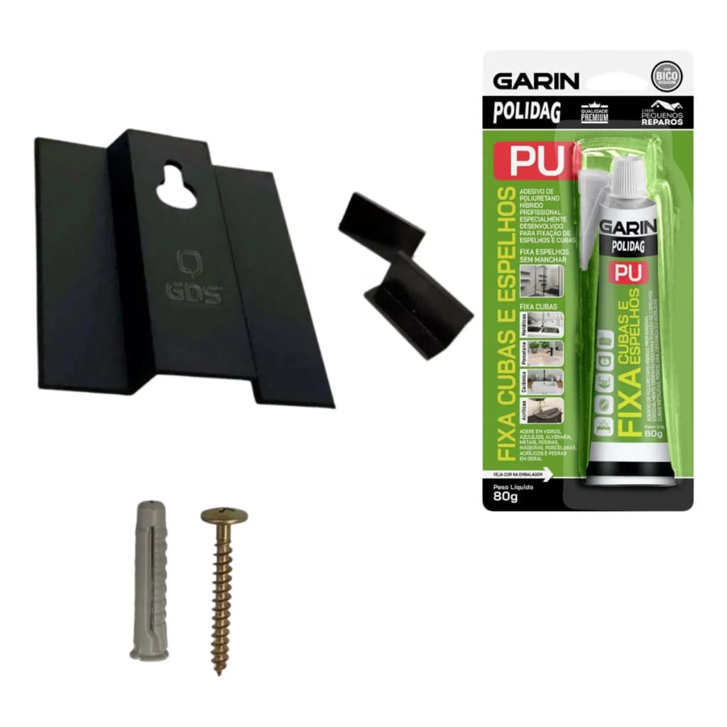 Kit Suporte Para Espelho com Cola Fixa espelho Pendurar Quadros Placas 1 unidade