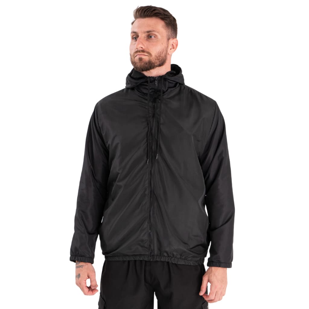 Jaqueta Corta Vento Forrada Impermeável Capuz Gola Alta