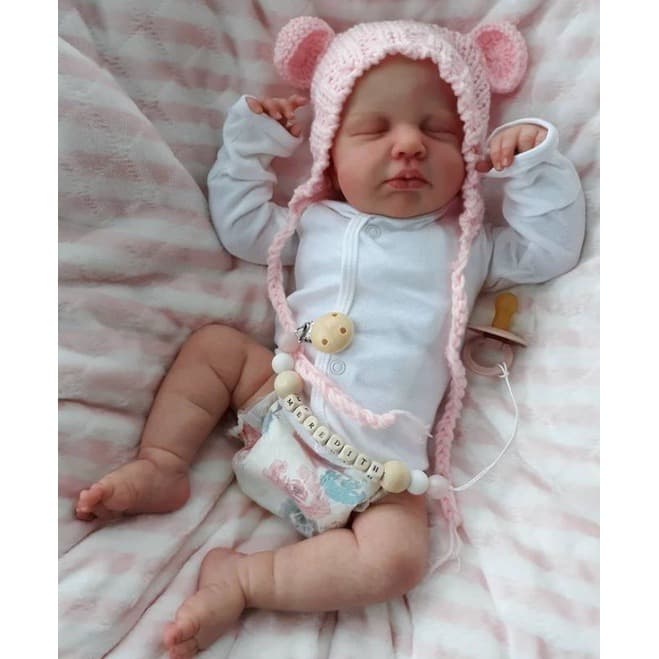 Bebe Reborn Boneca com Pintura Realista Silicone Lara Enxoval Completo
