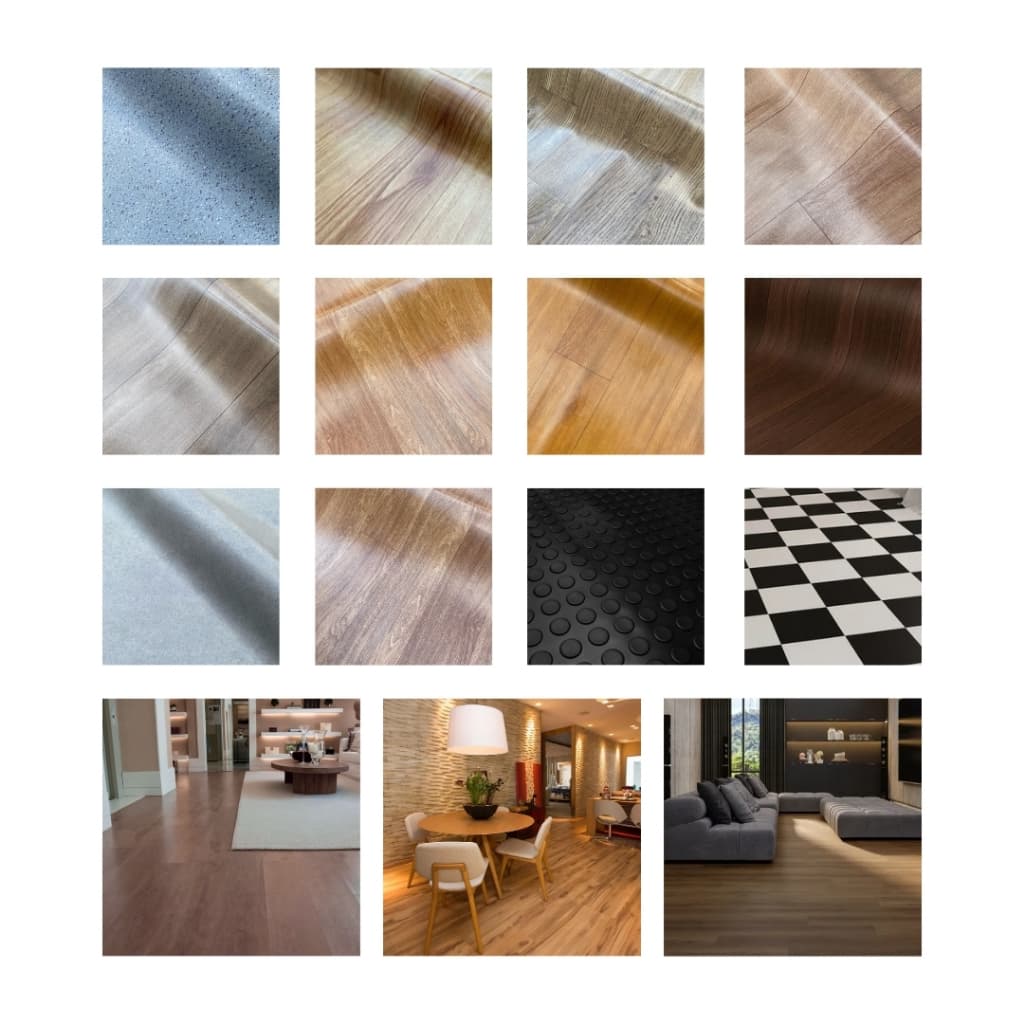 Piso Vinilico Em Manta Residencial Rolo De 1,00m X 2,00m = 2m²