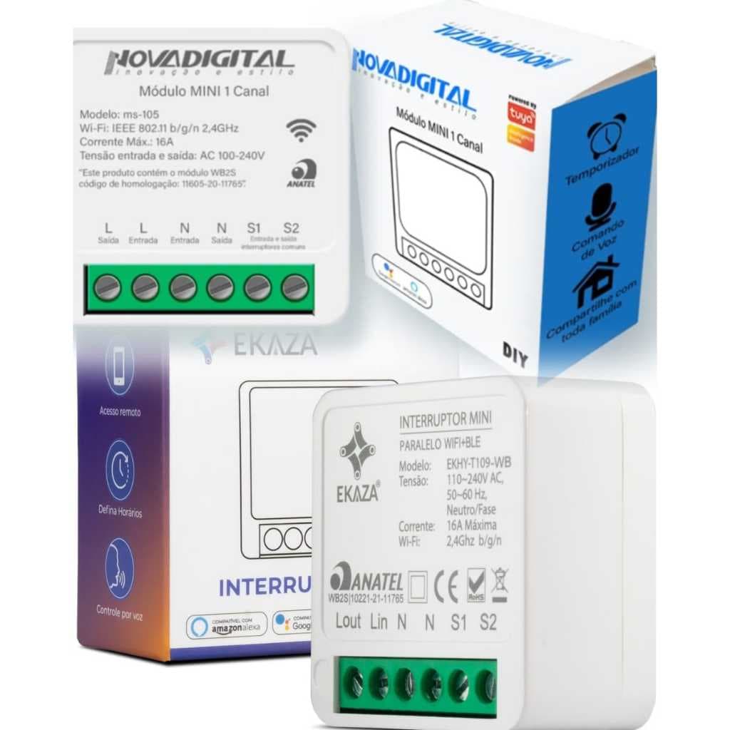 Modulo Rele interruptor wifi 1 2 3 4 canais alexa/ google