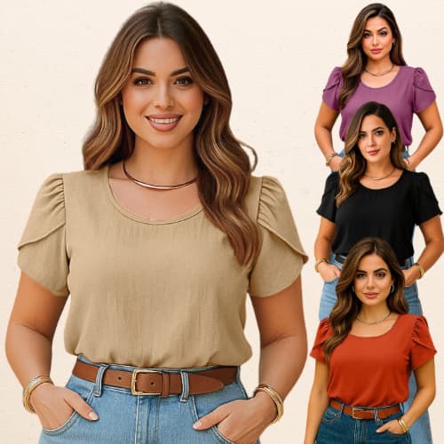 BLUSA FEMININO MODA SOCIAL BLUSAS FEMININA CONFORTÁVEL LUXO BLUSINHA BASICA DUNA PREMIUM MODA ESTILOSA LISA BASICA VERÃO