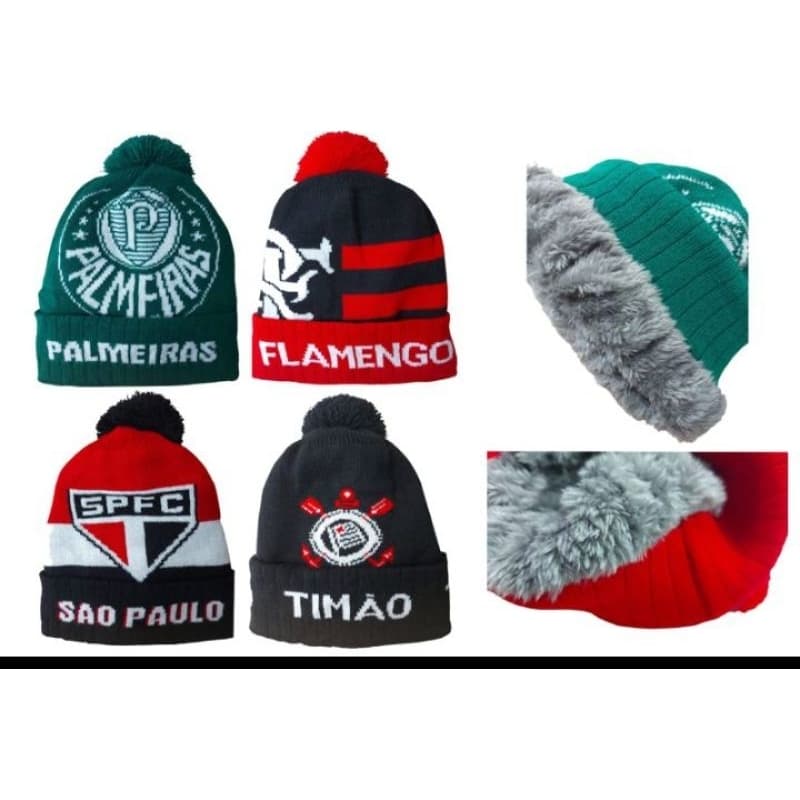 touca gorro de Time de Lã forrada inverno