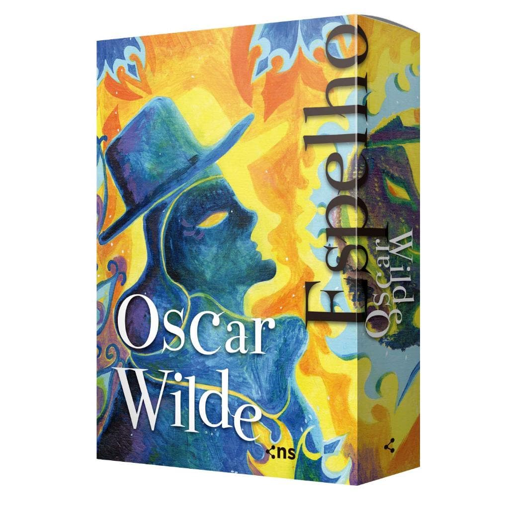Box Oscar Wilde O Espelho - 3 Volumes pôster suplemento marcadores Livro Capa Flexivél Literatura