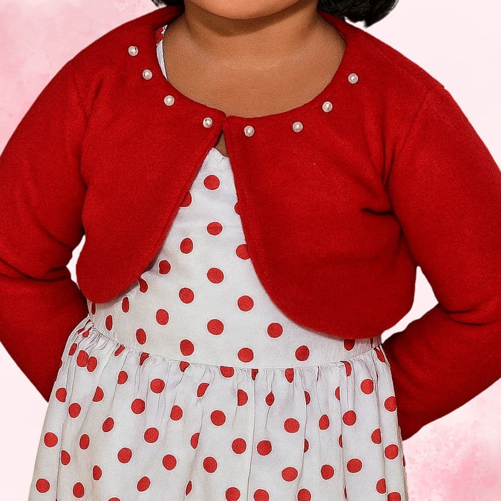 Bolero Infantil Feminino Plush Inverno para Festa Casamento Batizado Bebê e Criança