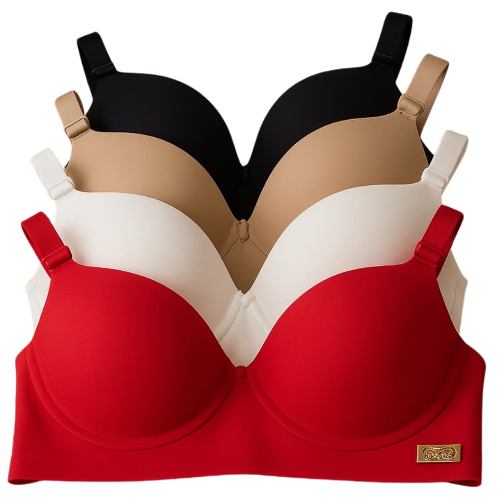 Kit C/2 Sutiãs Reforçados Premium com Bojo Lingerie Direto da Fábrica Tamanhos P ao GG PROMOÇÃO