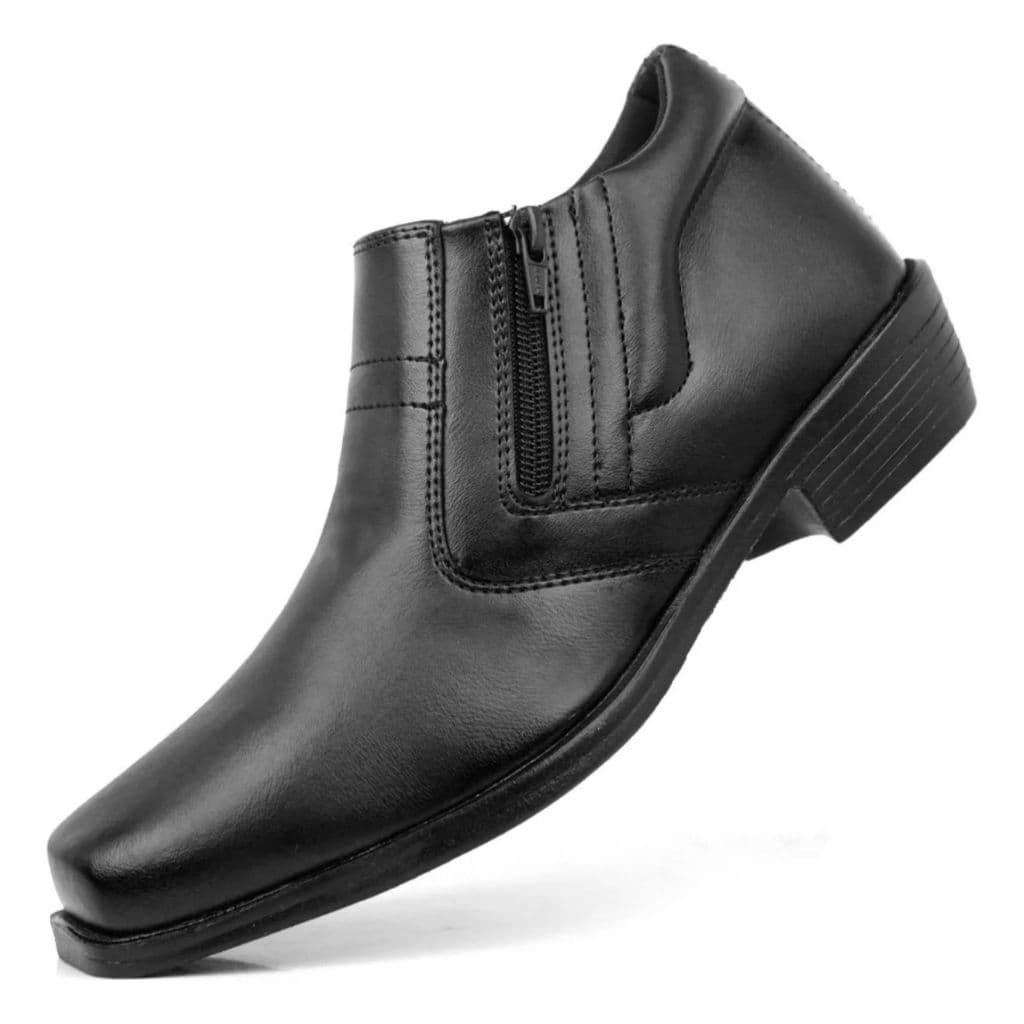 Bota Social Masculina Zíper Lateral Alta Durabilidade Forro Macio Acabamento Premium