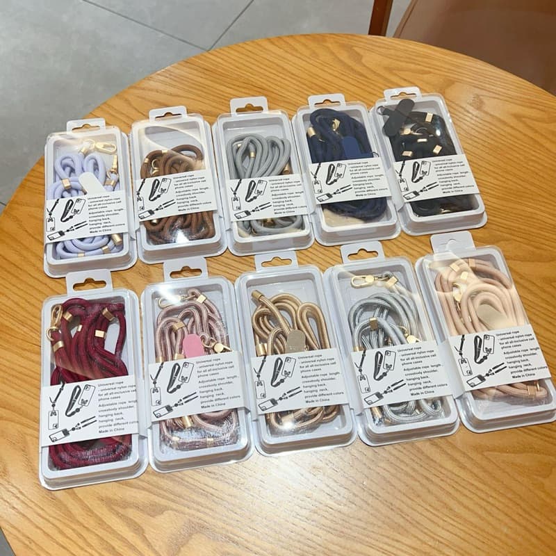 kit luxo cordão duplo para pescoço e mão para android iphone