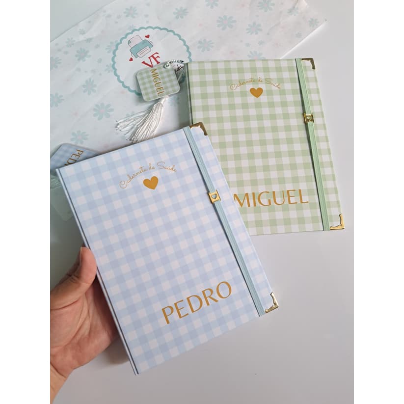 CAPA para caderneta de vacinação personalizada, 16x22cm.