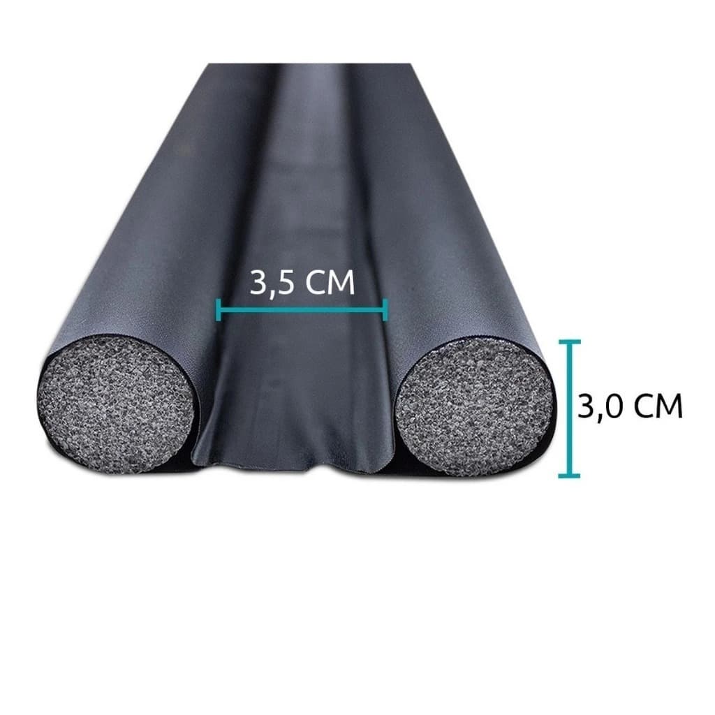 Protetor Rolinho Veda Porta Impermeável 80 cm sem Costura Preto Zero Invasão De Inseto