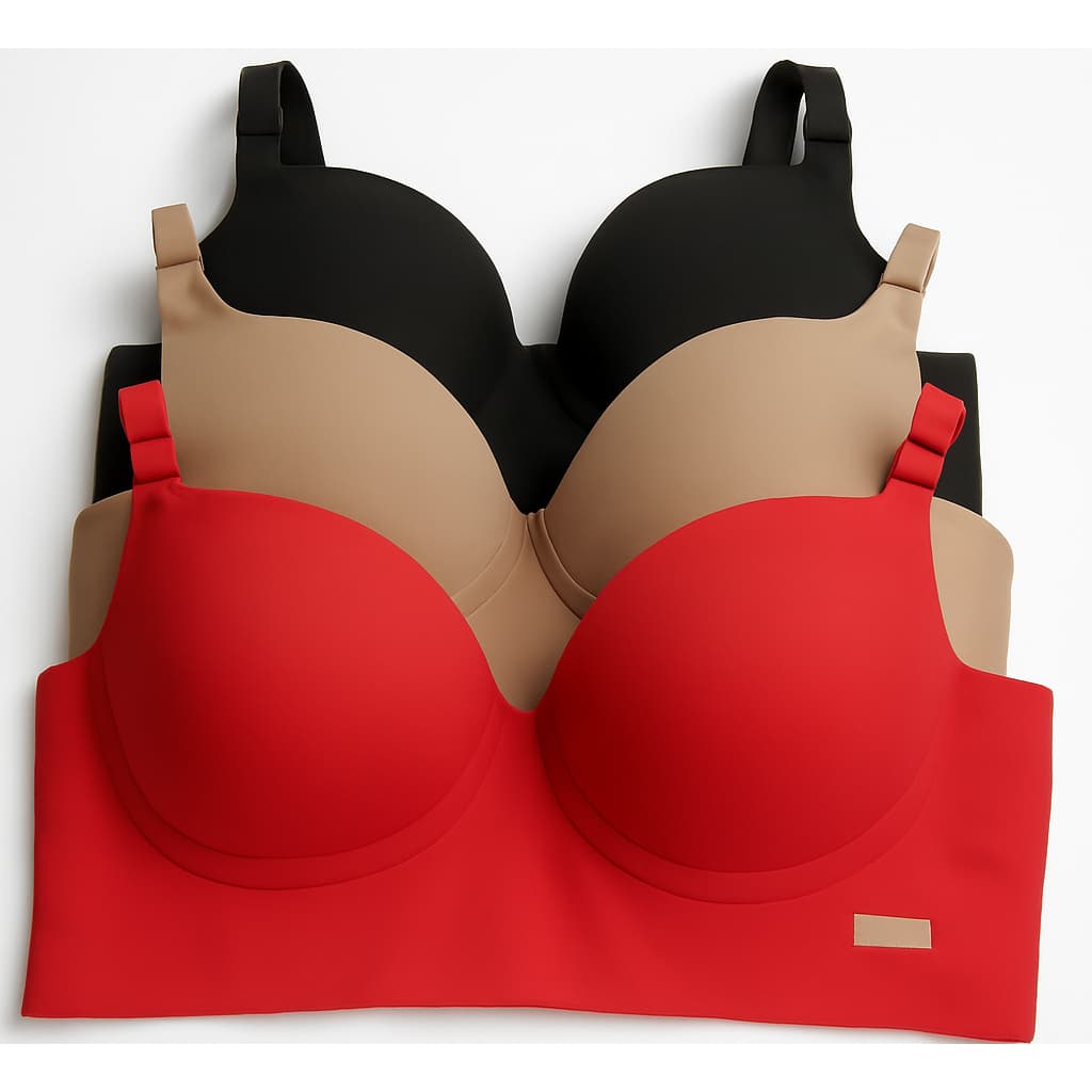 kit c/3 Sutiã Básico Reforçado de Microfibra Com Bojo do P ao GG PROMOÇÃO