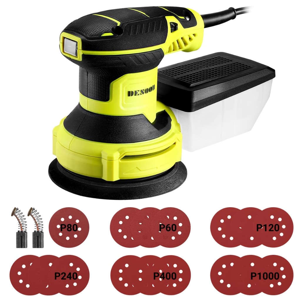 Lixadeira Eletrica Profissional 350w Para Madeira Gesso Parede127/220V Lixadeira Orbital Roto Desoon