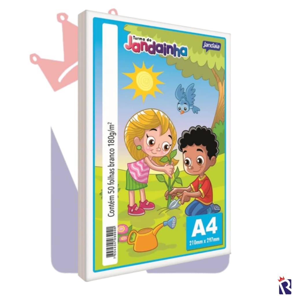 PACOTE PAPEL SULFITE A4 JANDAINHA BRANCO  - 50 FOLHAS 180g