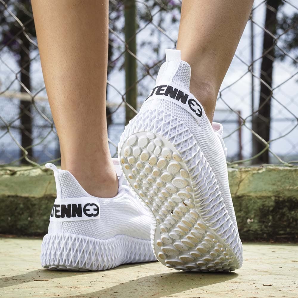 Tênis Feminino Promoção Corrida Masculino Confortável Branco Solado 4 D Colmeia Envio Imediato