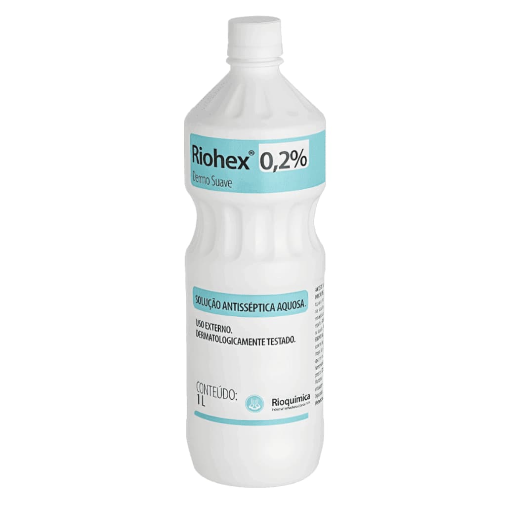 Clorexidina 0,2% Aquosa 1L Riohex Rioquímica Higienização Pele Antisséptico Uso Diário