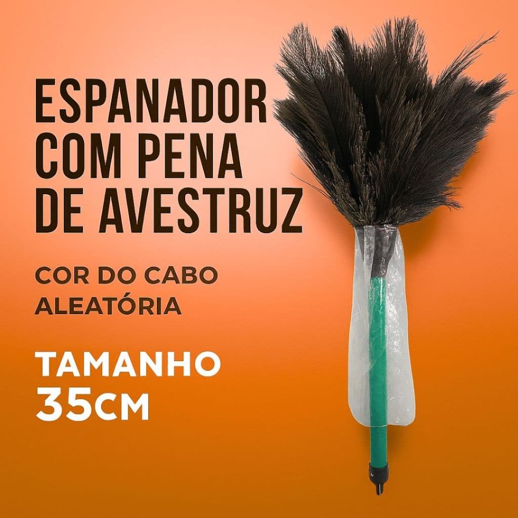 Espanador de pó pequeno com Penas de Avestruz Limpeza Prática Cuidado com a Casa