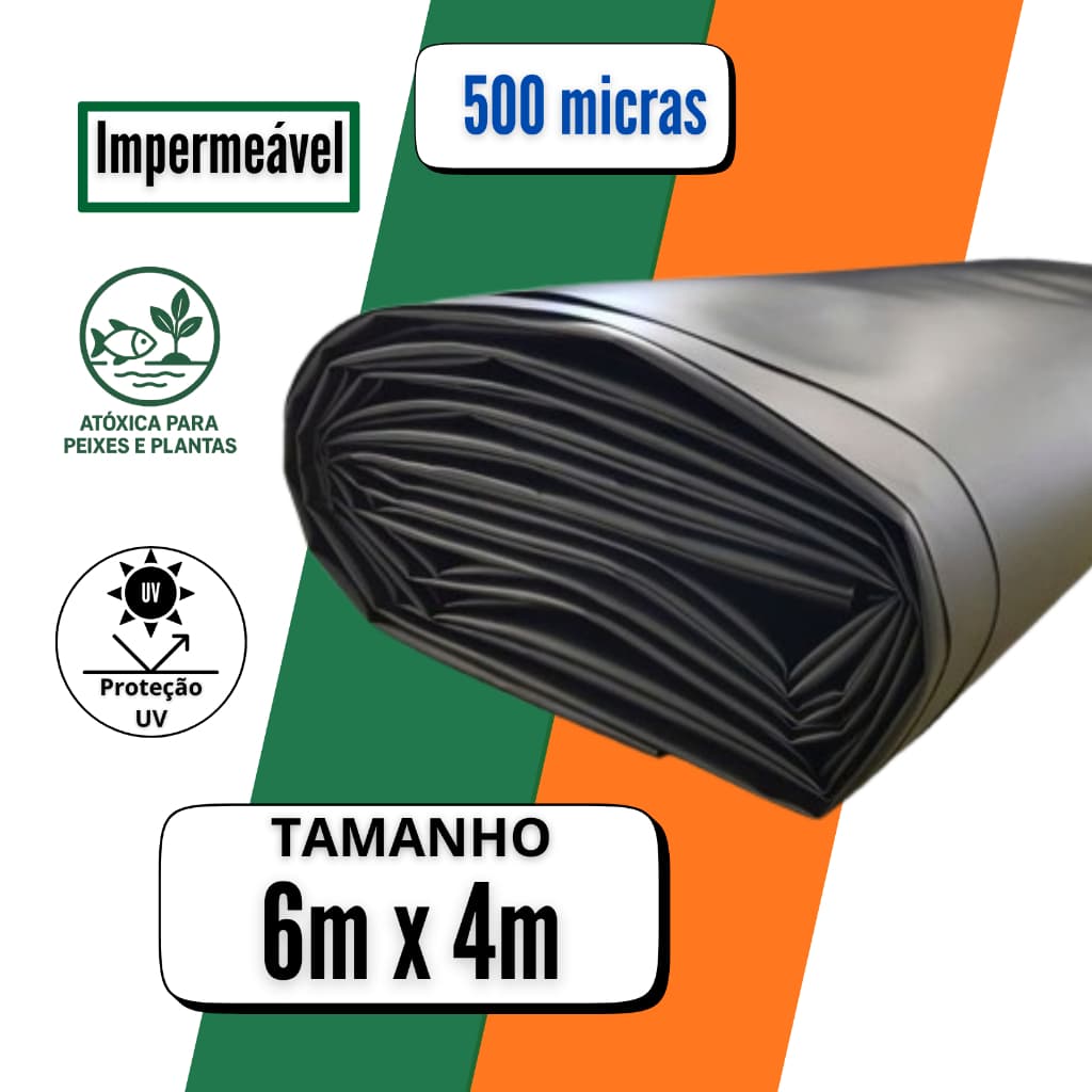 Lona 6x4 PEAD Para Lago Tanque Geomembrana 0,5mm 500 Micras