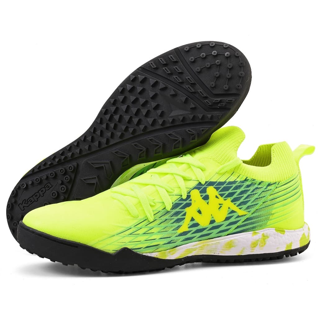 Chuteira Kappa Maestro Masculina Society Amarelo Verde Original Confortável