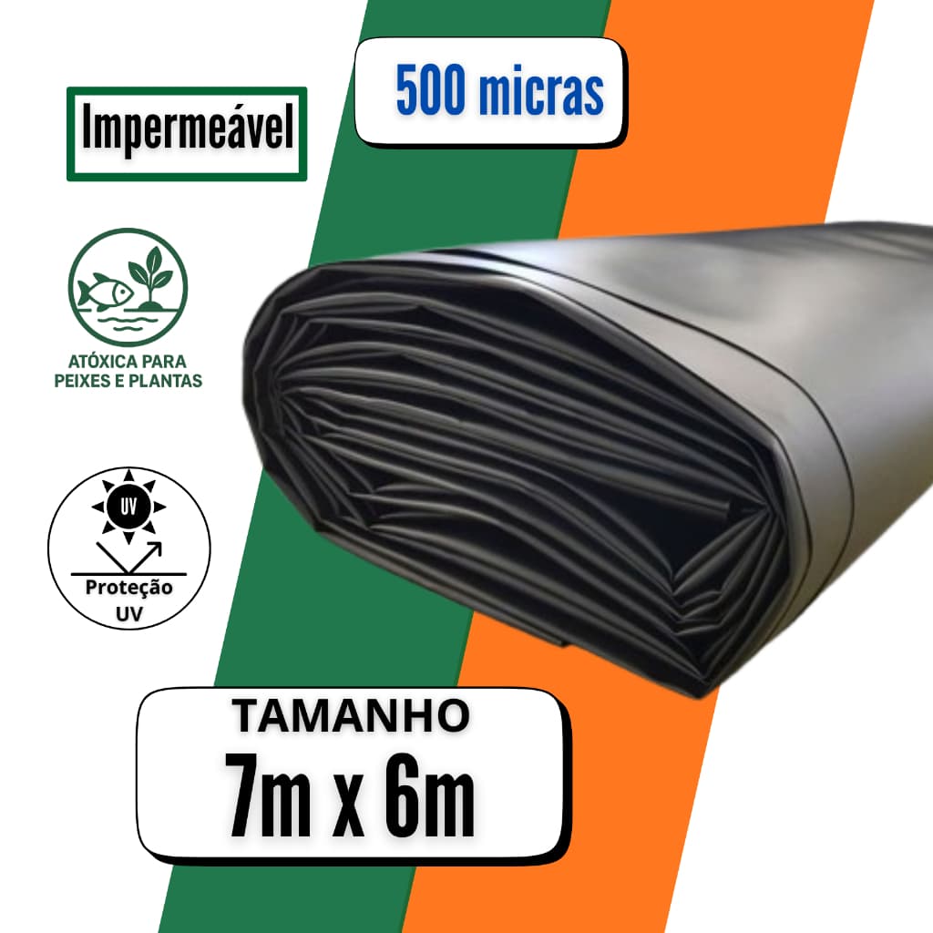 Lona 7x6 PEAD Para Lago Tanque Geomembrana 0,5mm 500 Micras