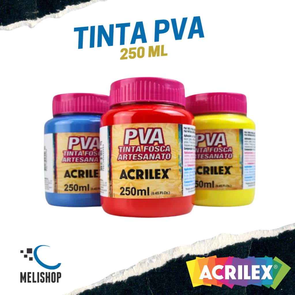 Tinta PVA 250ml Fosca Acrilex - Tinta para artesanato - Original