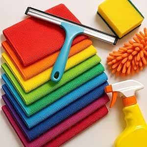 Pano de Microfibra Grande Kit 10 Unid. 40x60cm Multiuso Limpa Sem Fiapo Cor Sortida Mais Vendido!
