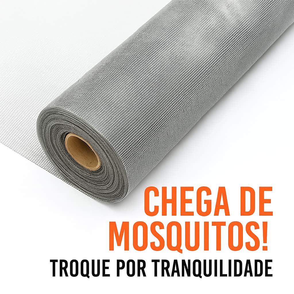 Tela Mosquiteiro 1,50m x 5,00m – Fibra de Vidro Reforçada para Janelas e Portas contra todos insetos