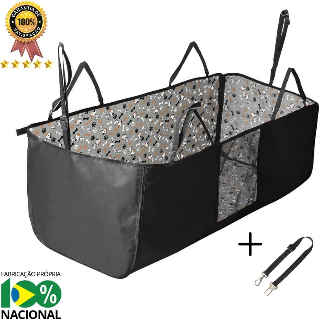 Capa Protetora Impermeável Proteção para Banco de Carro Pet Cão Gato Animais com Cinto de Segurança