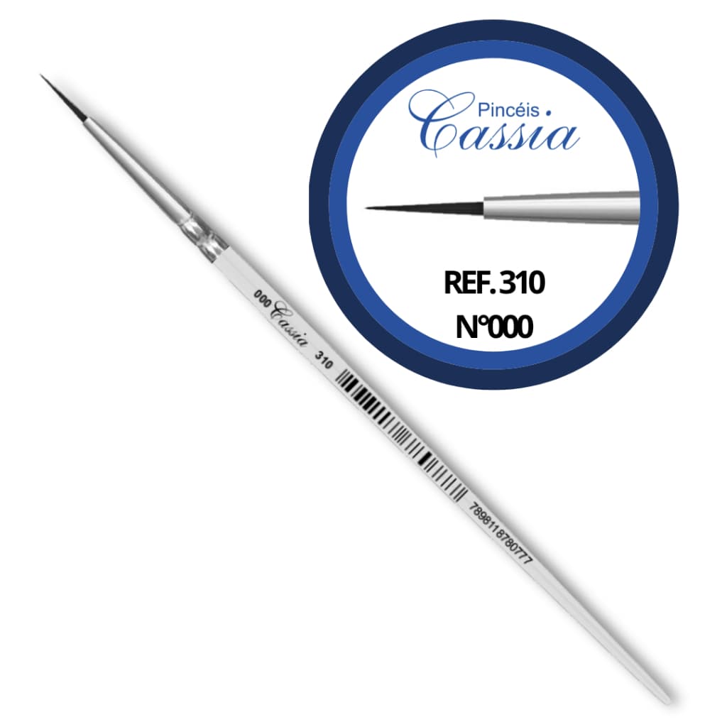 Pincel Filete Artistico Cabo Curto Ref.310 - Pincéis Cassia