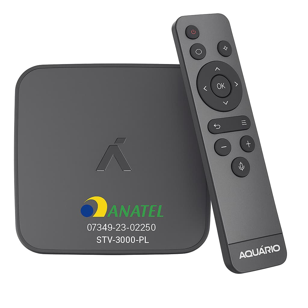 Smart Box TV Aquário STV-3000 Plus 4K Android 11 Wi-Fi HDMI Anatel Original